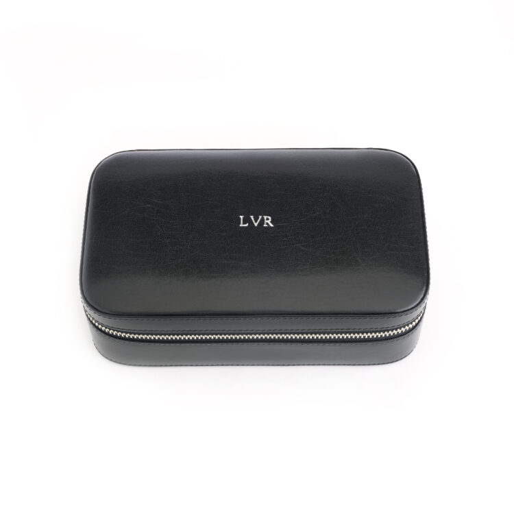 Zippered Travel Jewelry Case red
