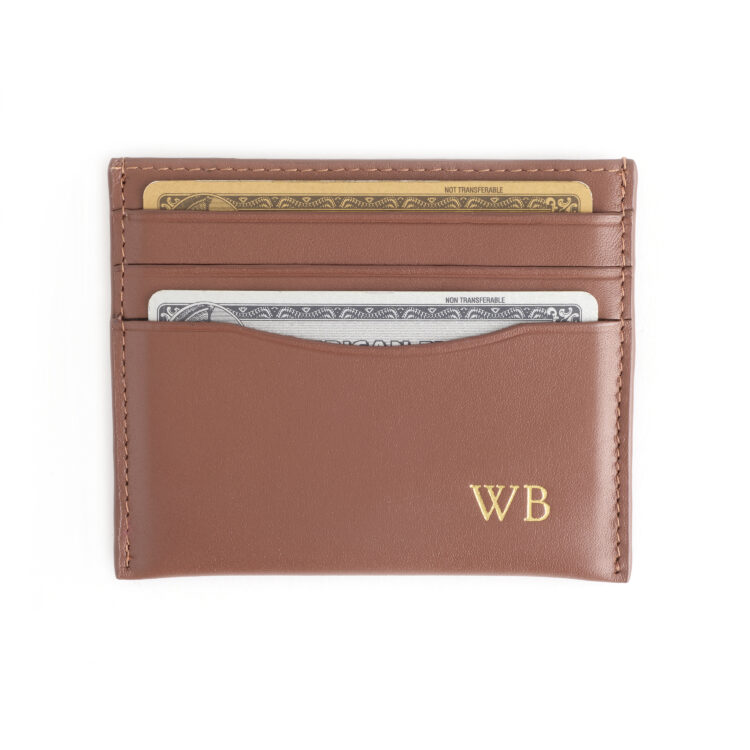 RFID Blocking Slim Card Holder Wallet taupe