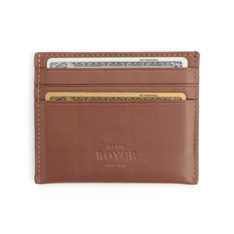 RFID Blocking Slim Card Holder Wallet taupe