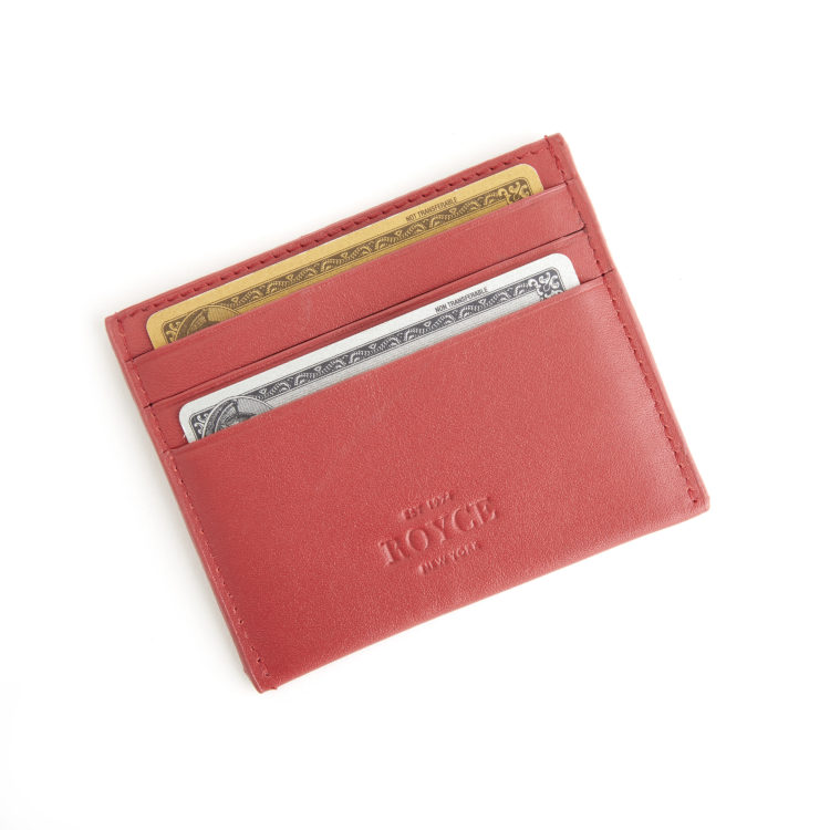 RFID Blocking Slim Card Holder Wallet taupe