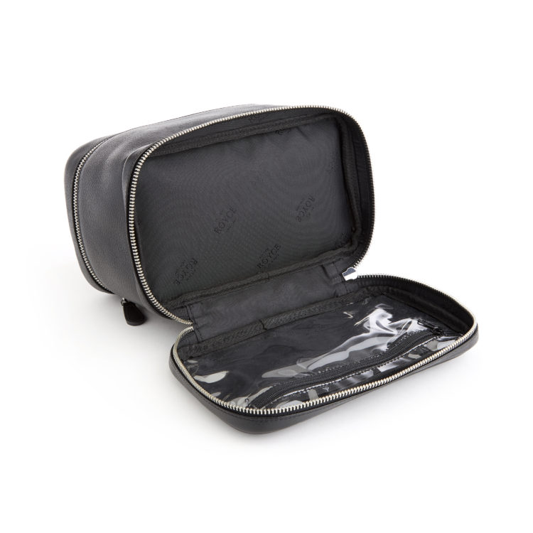 Large Travel Cosmetic Train Case black