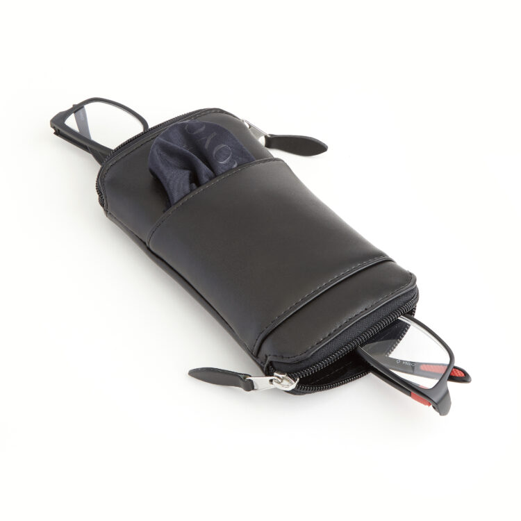 Double Eyeglass Travel Storage Case black