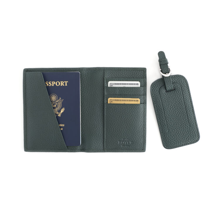 RFID Passport Case and Luggage Tag Travel Gift Set carnation pink