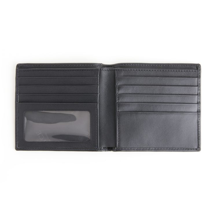 Men's Double ID Window Bi-Fold Wallet black