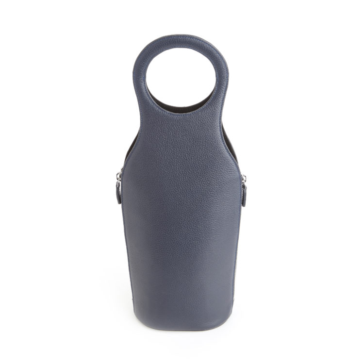 Wine Champagne Bottle Carrying Tote Bag blue
