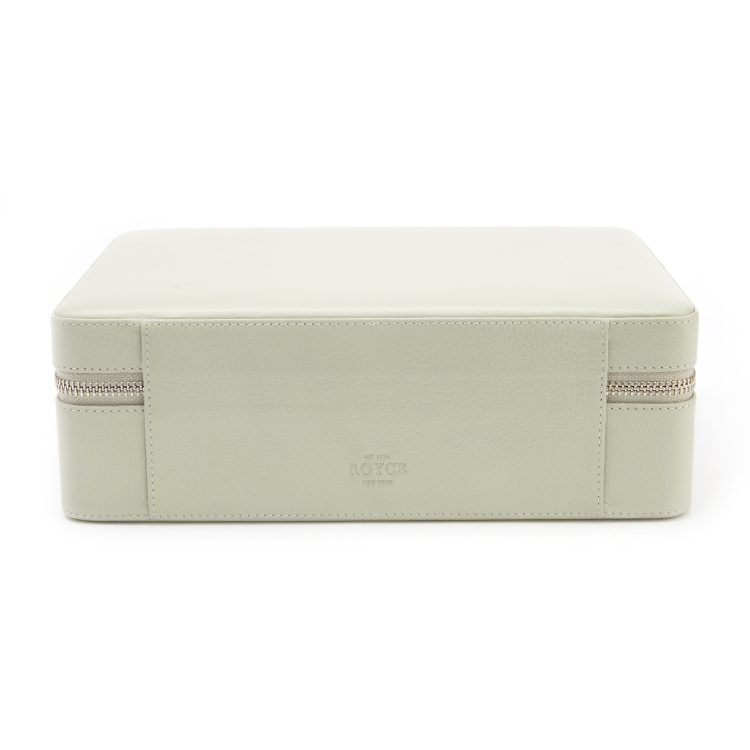 Large Suede Lined Jewelry Box with Mirror sage