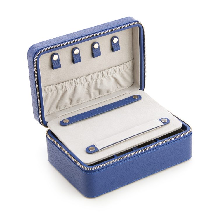Suede Lined Travel Jewelry Box with Mirror sage