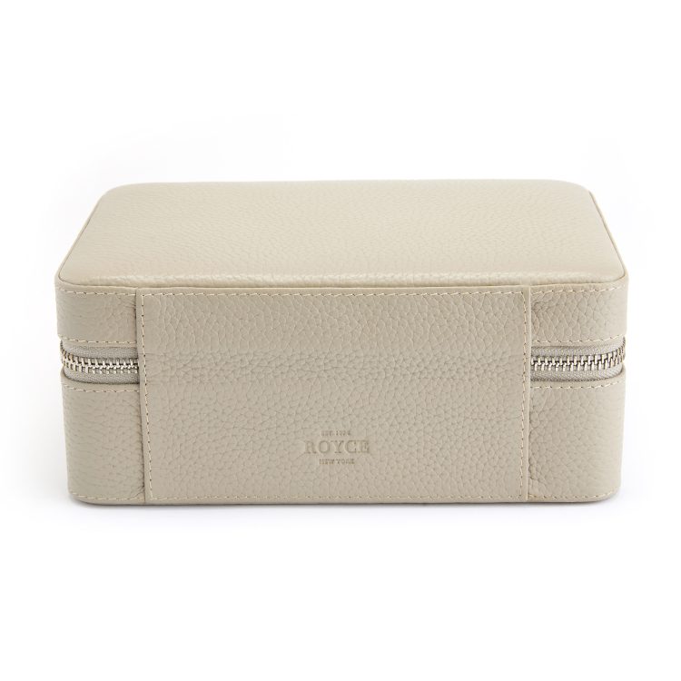 Suede Lined Travel Jewelry Box with Mirror sage