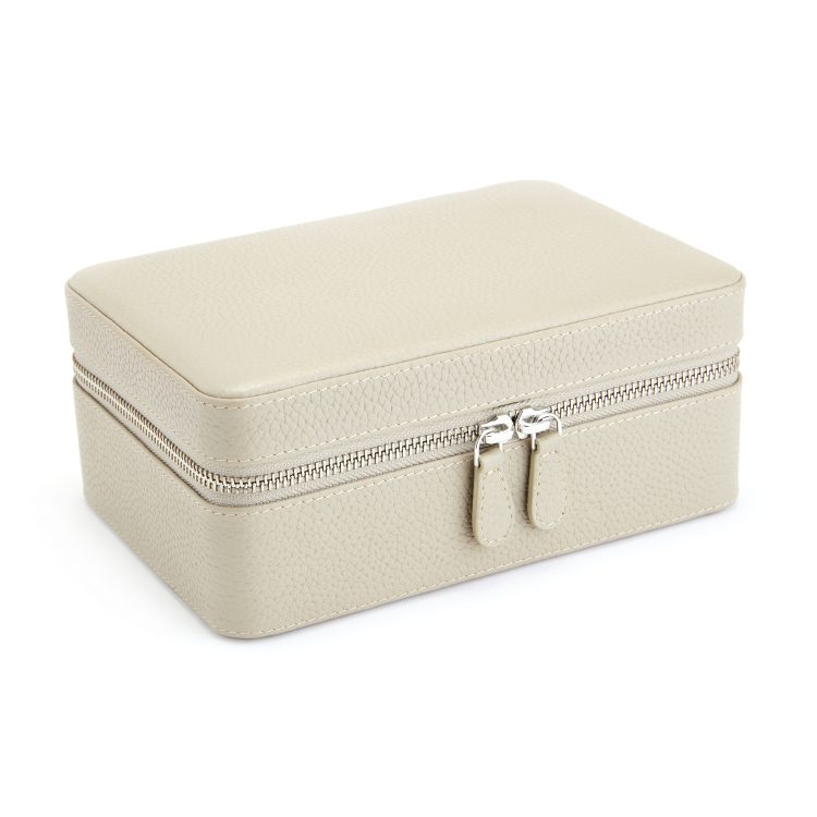 Suede Lined Travel Jewelry Box with Mirror sage