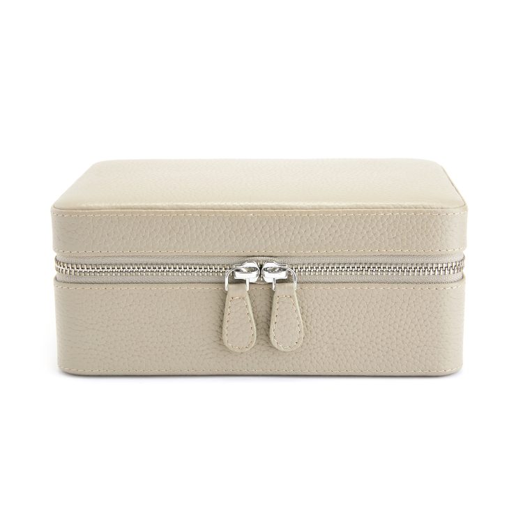 Suede Lined Travel Jewelry Box with Mirror sage