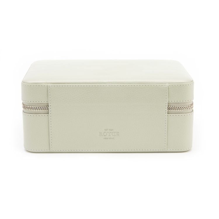 Suede Lined Travel Jewelry Box with Mirror sage