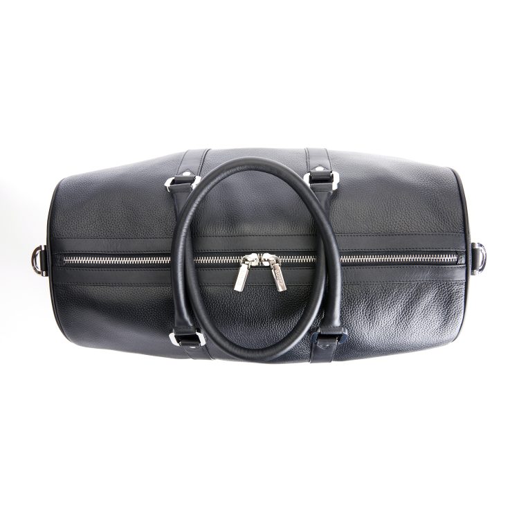 Weekender Duffel Bag with Shoe Compartment black