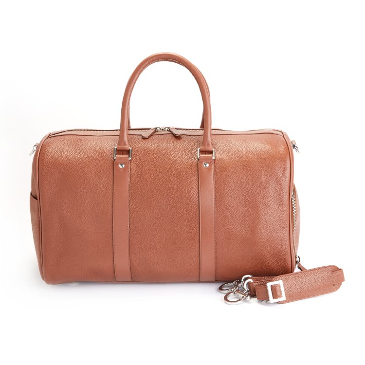 Weekender Duffel Bag with Shoe Compartment black