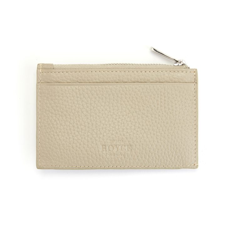 Zippered Compact Card Case Wallet black
