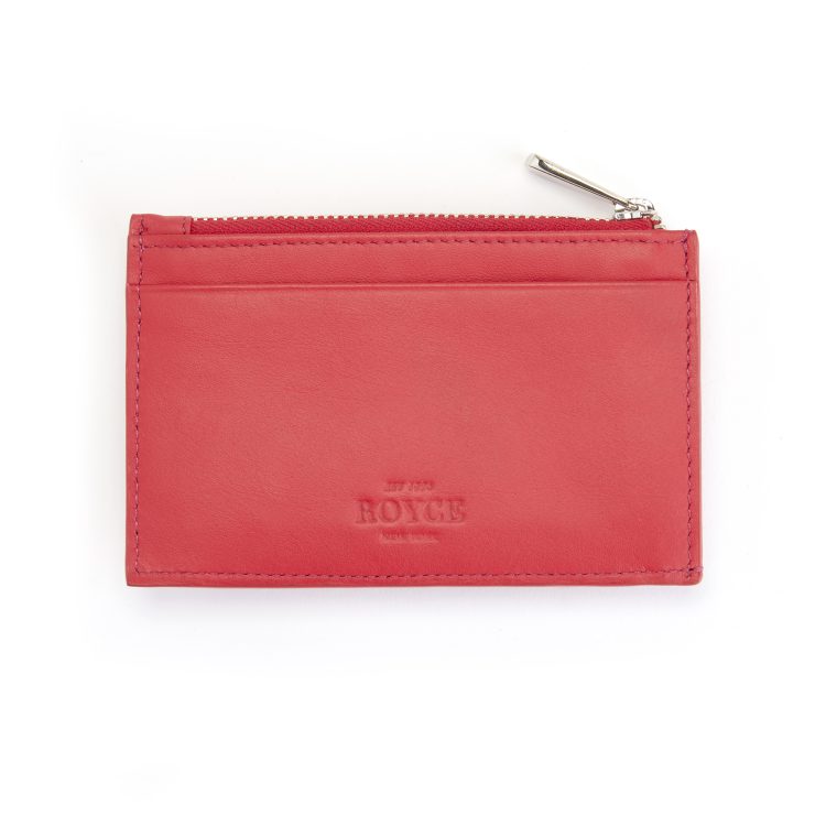 Zippered Compact Card Case Wallet black