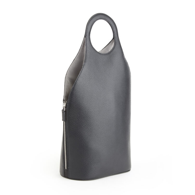 Double Wine Champagne Bottle Tote Bag blue