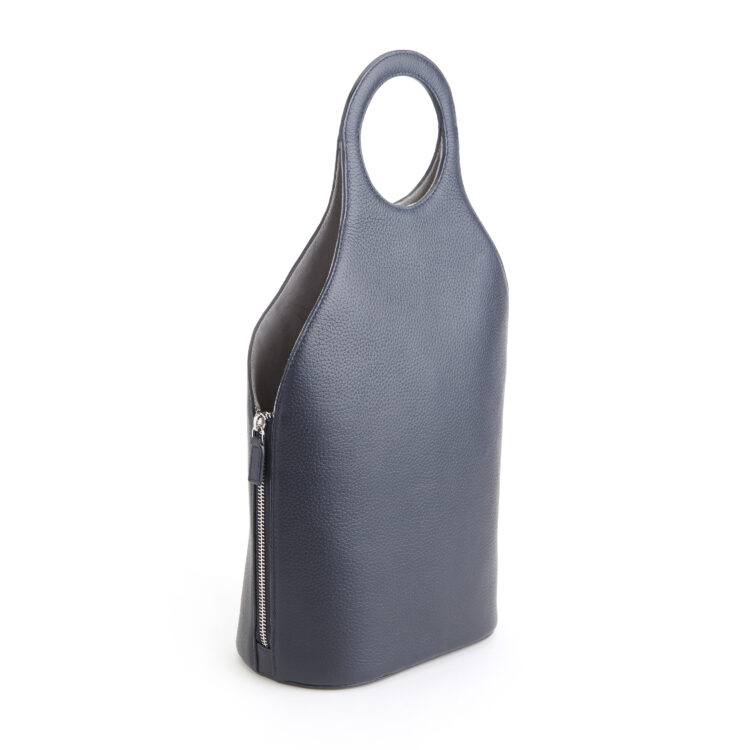 Double Wine Champagne Bottle Tote Bag blue