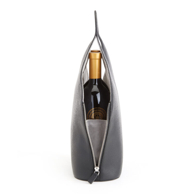 Double Wine Champagne Bottle Tote Bag blue