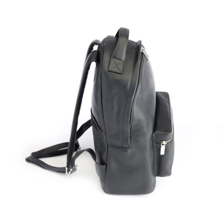 Executive Leather Laptop Backpack taupe