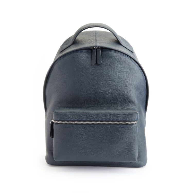 Executive Leather Laptop Backpack taupe