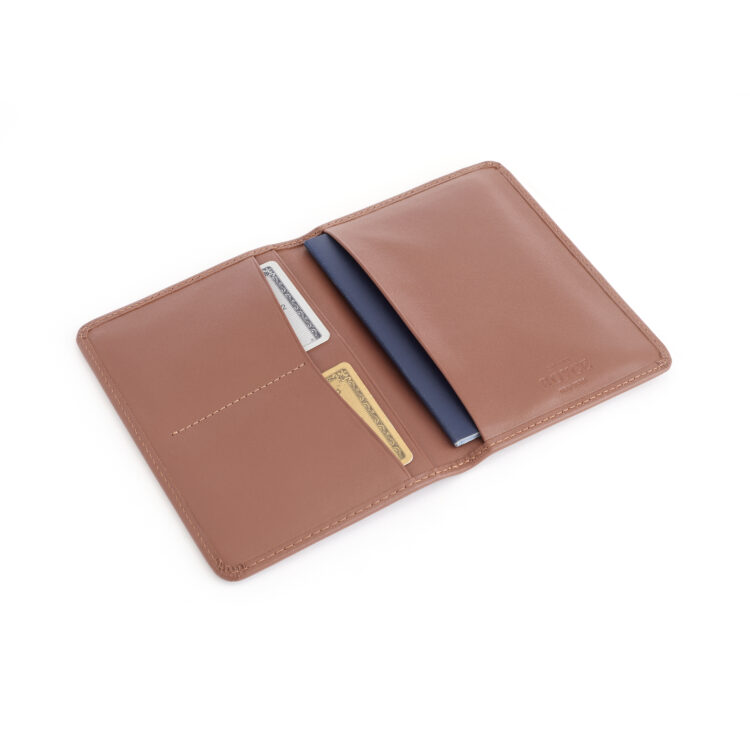 AirTag Holder Trackable Passport Travel Wallet with RFID Technology red