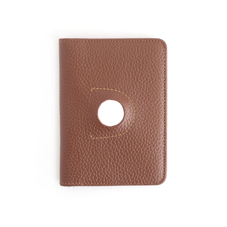 AirTag Holder Trackable Passport Travel Wallet with RFID Technology red