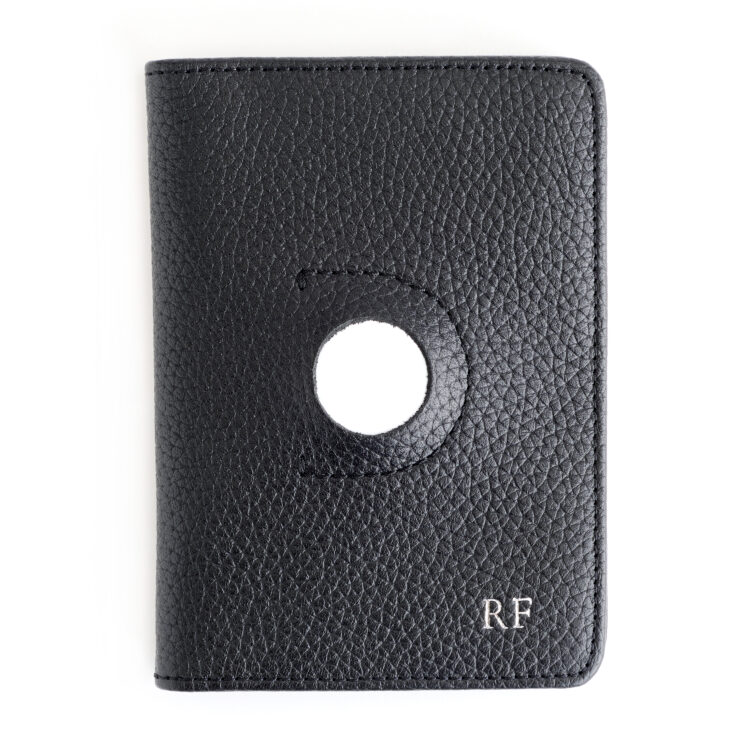 AirTag Holder Trackable Passport Travel Wallet with RFID Technology red