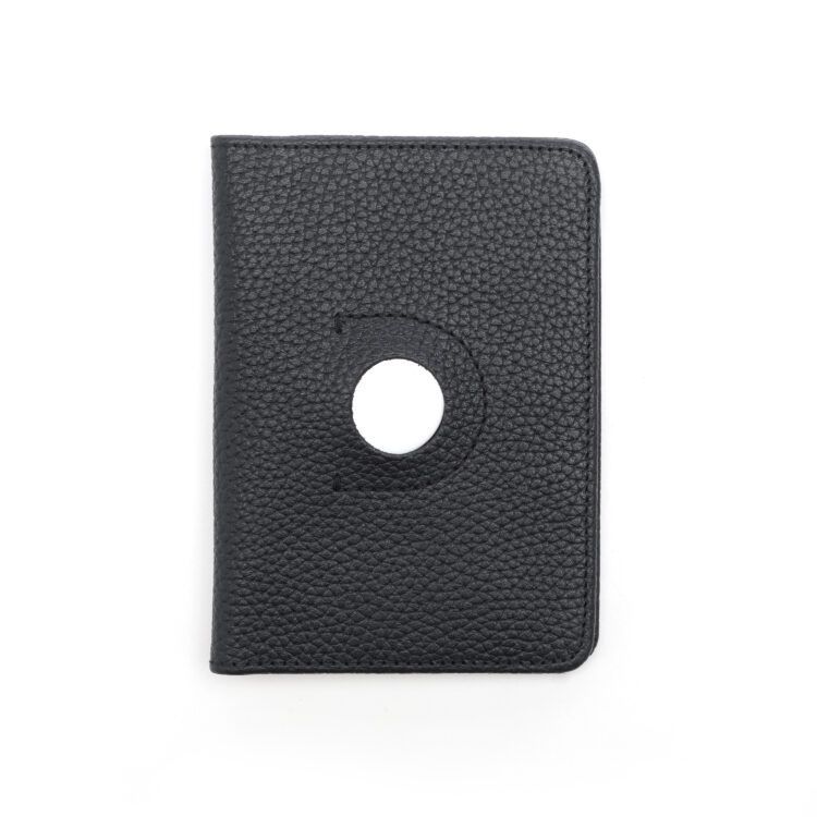 AirTag Holder Trackable Passport Travel Wallet with RFID Technology red