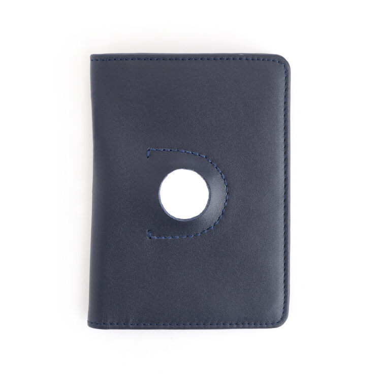 AirTag Holder Trackable Passport Travel Wallet with RFID Technology red