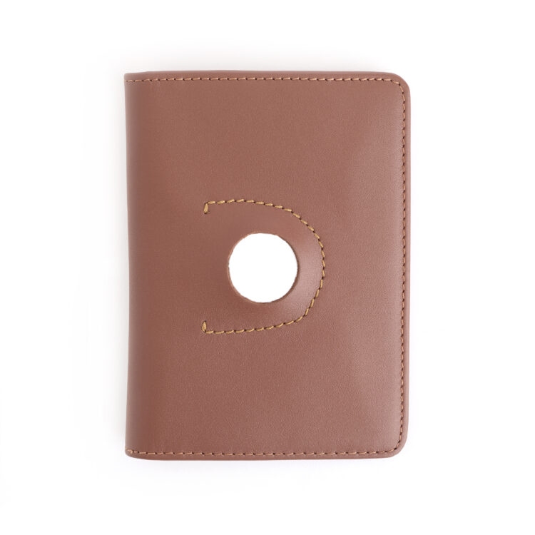 AirTag Holder Trackable Passport Travel Wallet with RFID Technology red