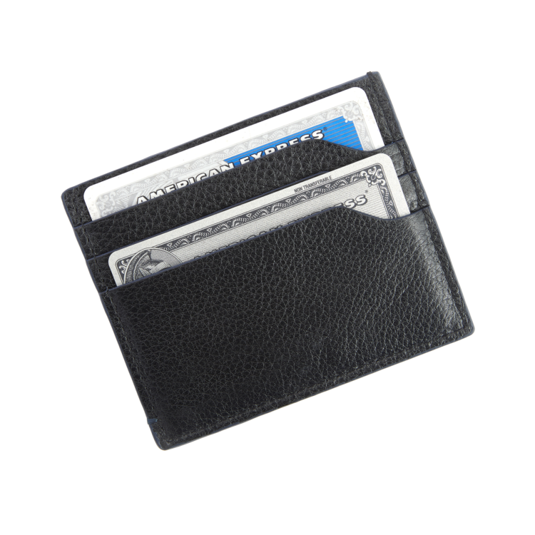 Credit Card Case Wallet black-blue