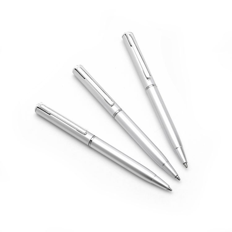 Roller Ball Jotter Small Pen Refills (Pack of 3 Pens) silver