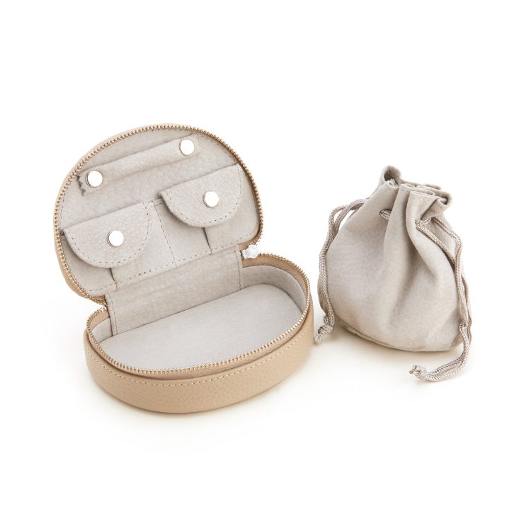 Compact Jewelry Case tan