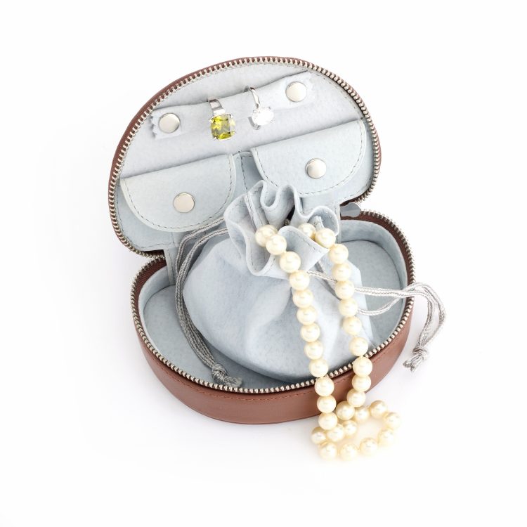 Compact Jewelry Case tan