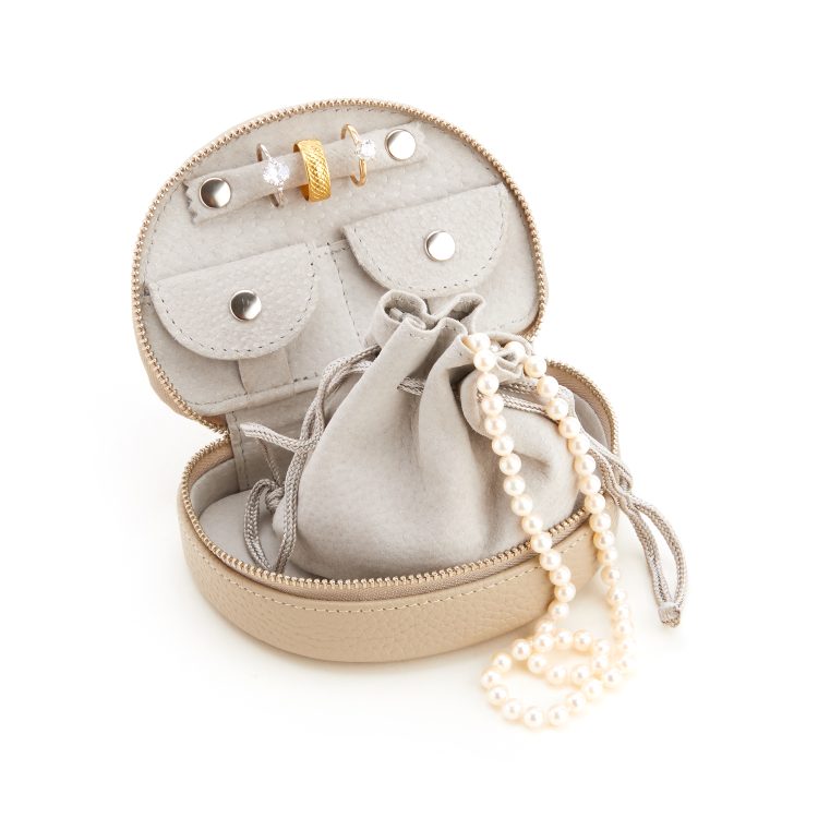 Compact Jewelry Case tan