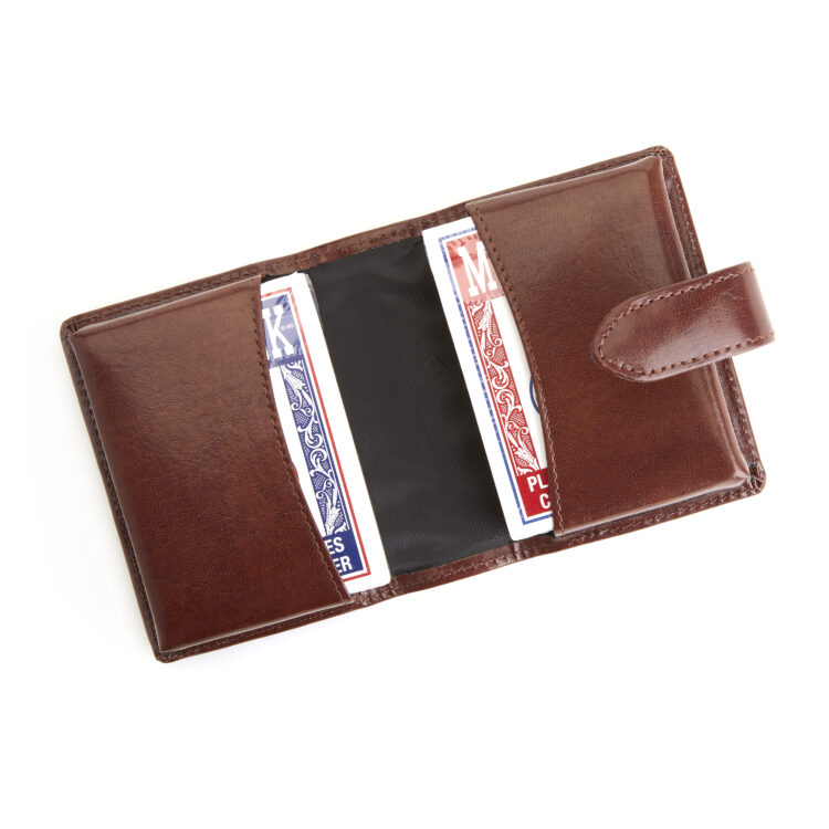 Set of Playing Cards in Leather Case british tan