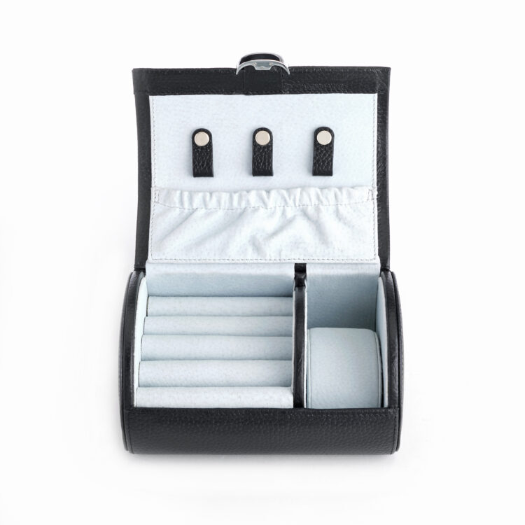 Travel Watch and Jewelry Storage Case black