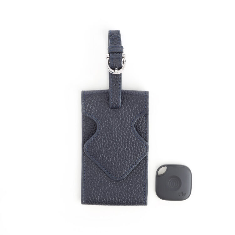 Tile Trackable Luggage Tag Holder black