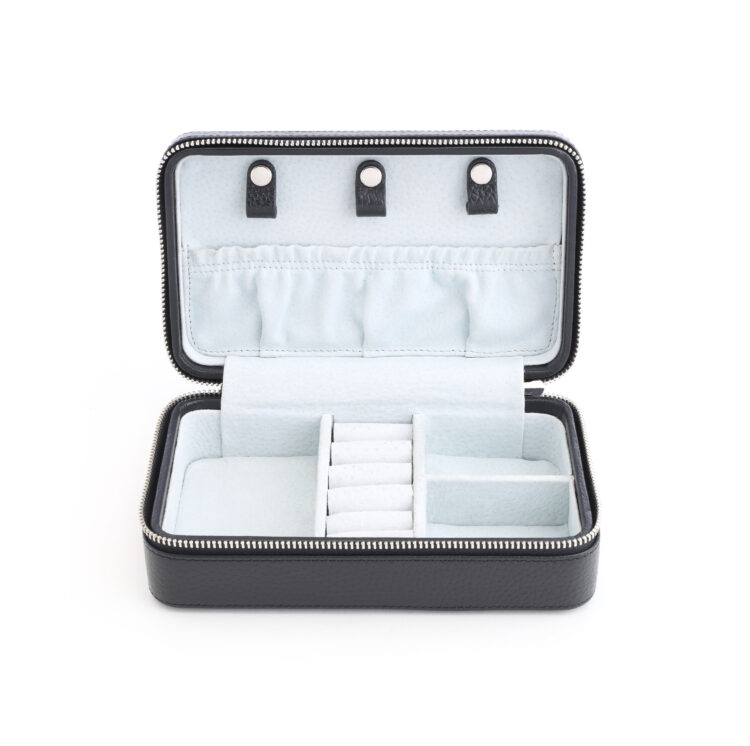 Suede Lined Travel Jewelry Box taupe