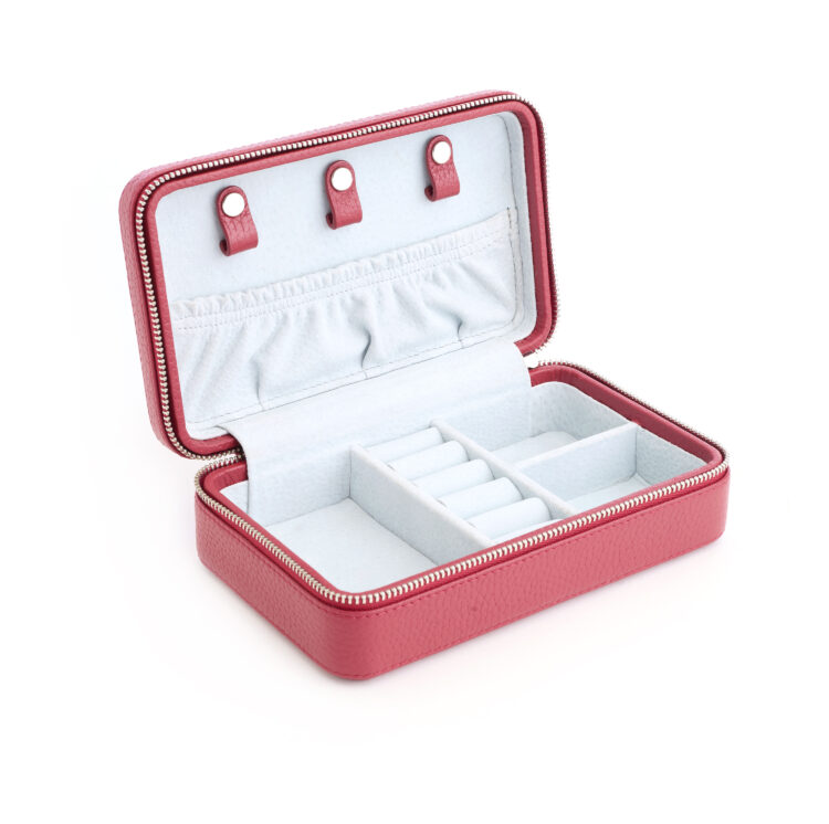 Suede Lined Travel Jewelry Box taupe
