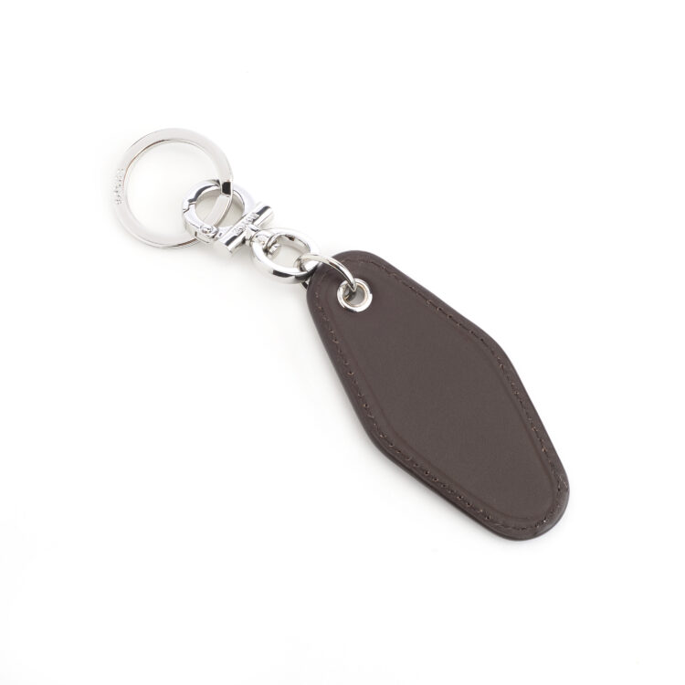 Vintage Leather Hotel Style Keychain lavender