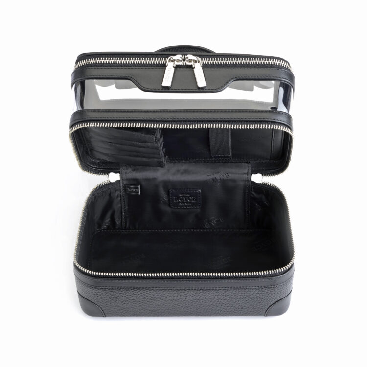 Double Decker Cosmetic Bag black