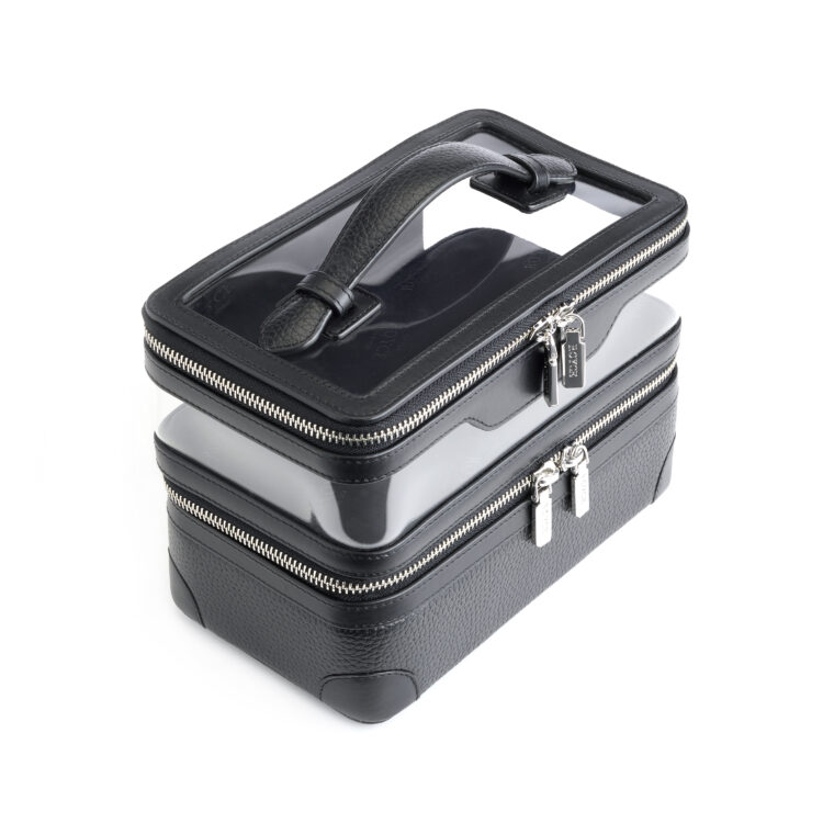 Double Decker Cosmetic Bag black