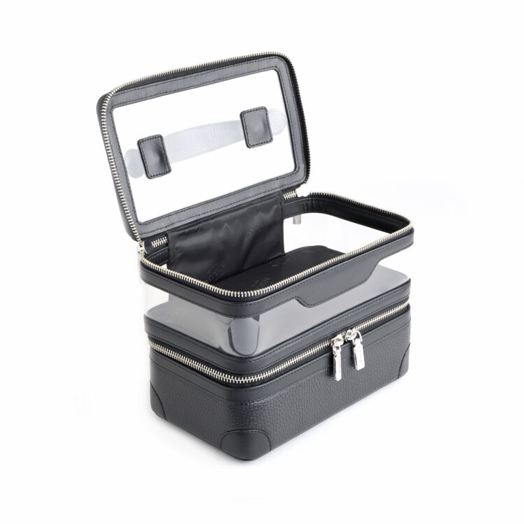 Double Decker Cosmetic Bag black