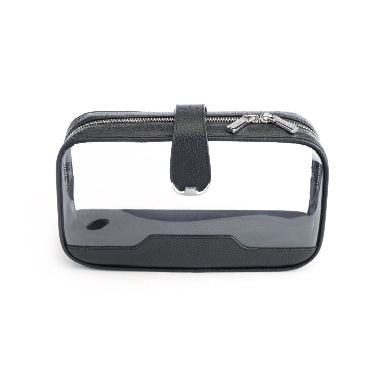 Clear Double Sided Cosmetic Case black