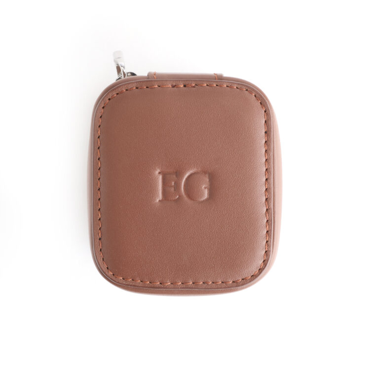 International Travel Adapter and Leather Case taupe