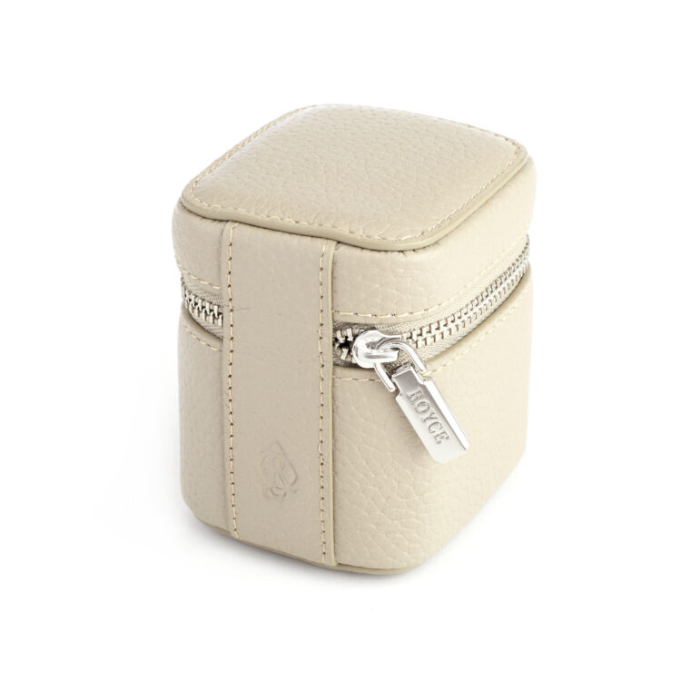 International Travel Adapter and Leather Case taupe