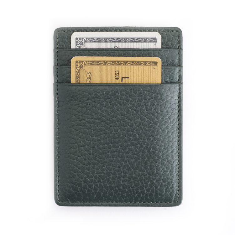 RFID Blocking Magnetic Money Clip Wallet dark green