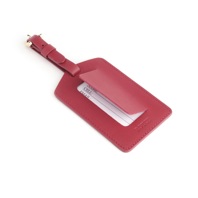 Luggage Tag with Privacy Flap magenta