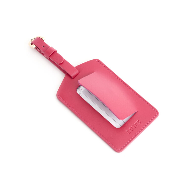 Luggage Tag with Privacy Flap magenta